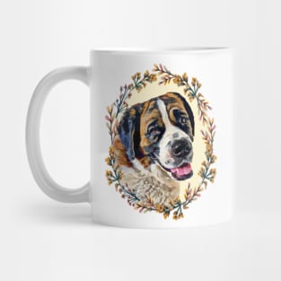 Saint Bernard - Floral Mug